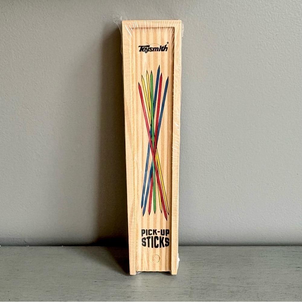 Toysmith Classic Game Pick-Up Sticks W/ Wooden Storage Box Kid Toys NEW SEALED